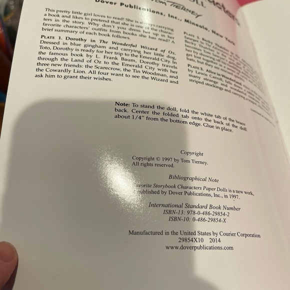 Favorite Storybook Characters: Paper Doll ~ Tierney, Tom PB - Picture 3 of 11